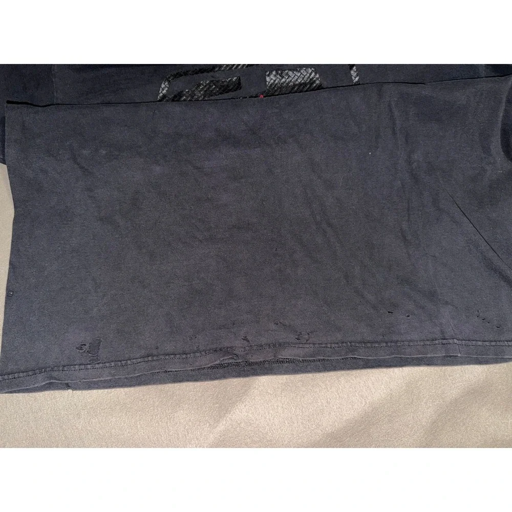 Jordan Brand Mens XL Black Graphic T-Shirt 23 Carbon Fiber Script Distressed